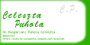 celeszta puhola business card